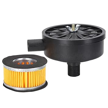 Air Compressor Silencer Filter, Ideal Air Compressors Intake Filters Efficiency Improvement for Noises Equipment((plastic))