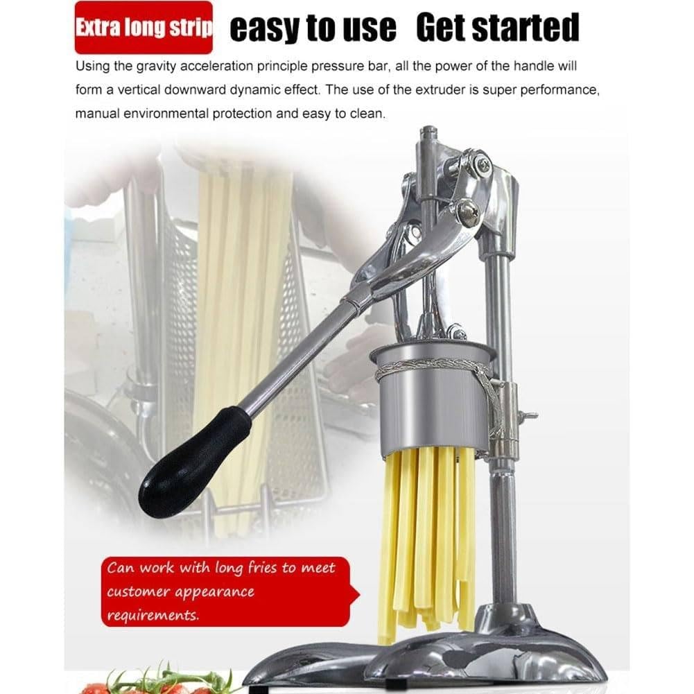 Máquina para freír con cesta para freír, extrusora de patatas de acero inoxidable para prensar y dar forma uniformemente, 12 agujeros para patatas fritas perfectas