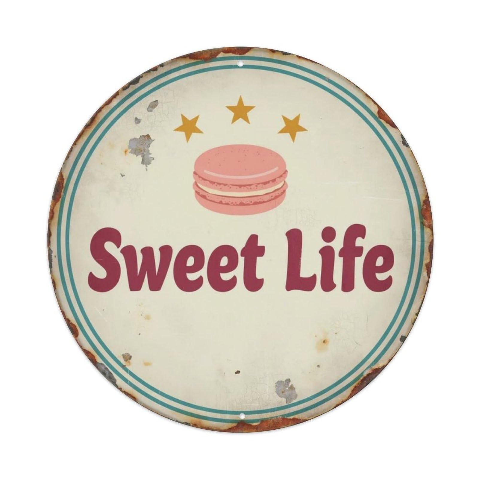 Sweet Life Pastel Metal Tin Sign Plaque