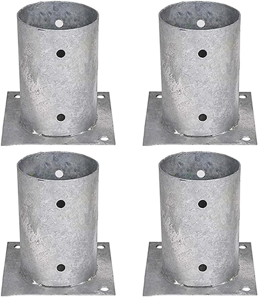 Soporte postes madera 10 cm zincado - Pack 4 unidades