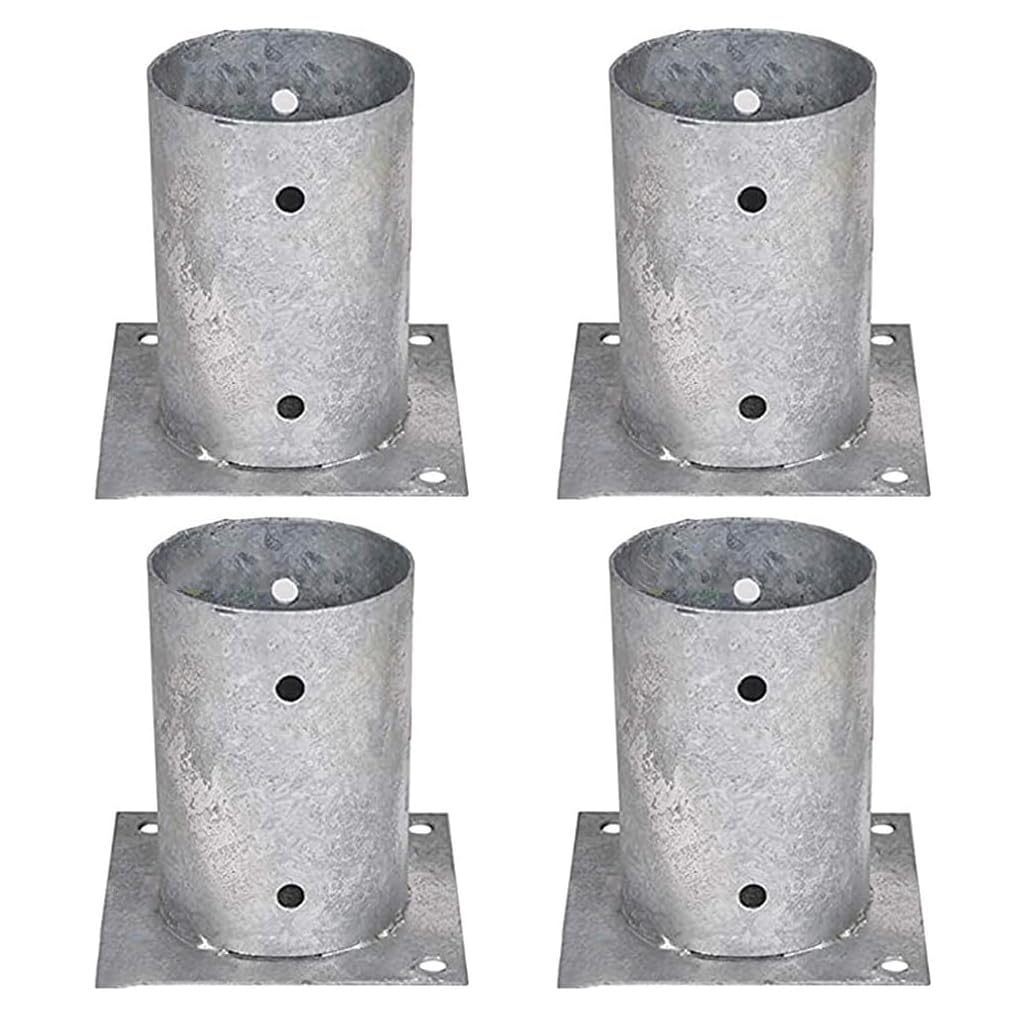 Soporte postes madera 10 cm zincado - Pack 4 unidades