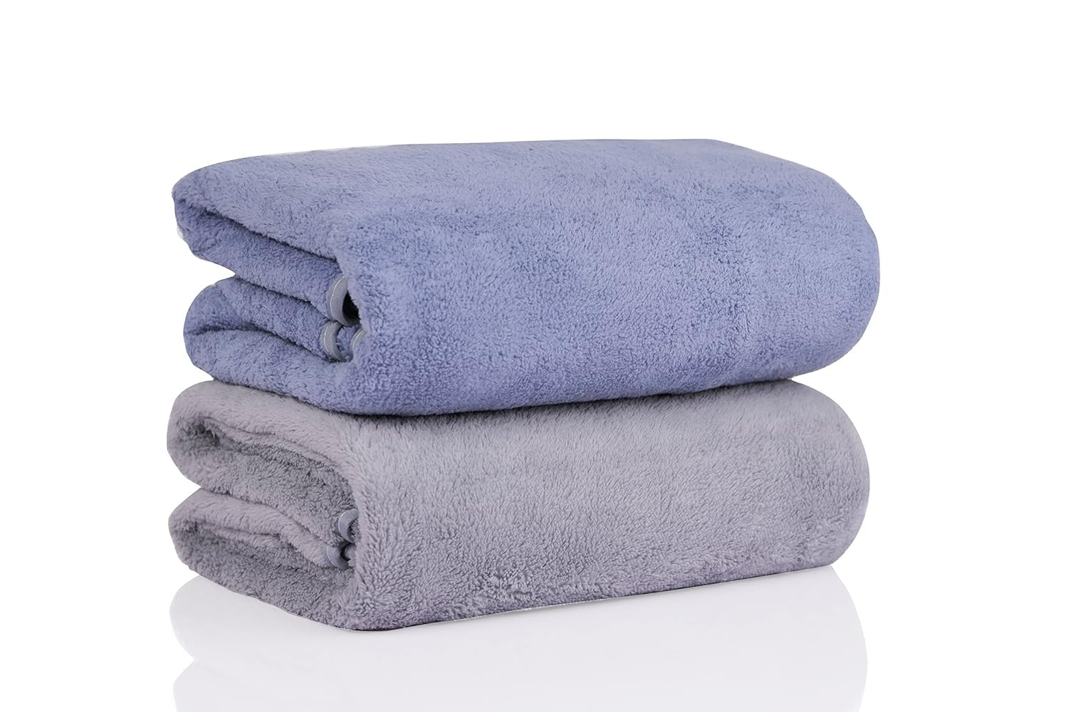Microfiber 300 TC Towels For Bath-Soft Towel With Hook Quick Dry Super Absorbent-Bath Towel For Men And Women(70 X 140 Cm) (Grey/Dark Blue)