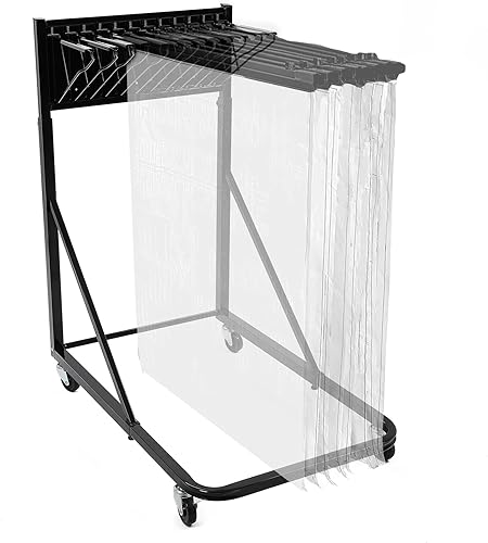 HECASA Estante de almacenamiento móvil con 12 soportes de pivote, estante vertical ajustable para pósteres y soporte para planos, almacenamiento de