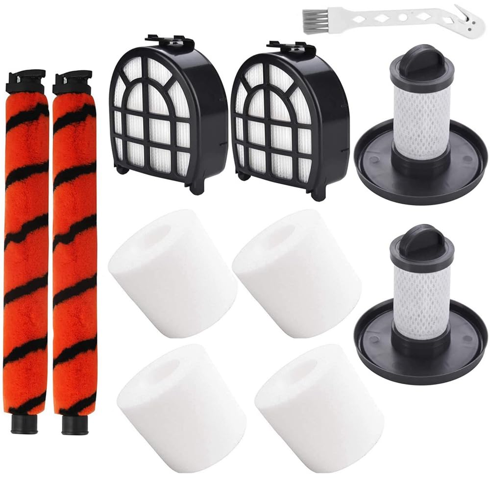 Replacements Parts Kits Compatible with Shark LZ600 LZ601 LZ602, LZ602C APEX UpLight Lift-Away DuoClean Vacuum Cleaner Accessory, 2 Post Hepa & 2 Pre-Motor Filters, 4 Foam Filters, 2 Soft Brush Roll