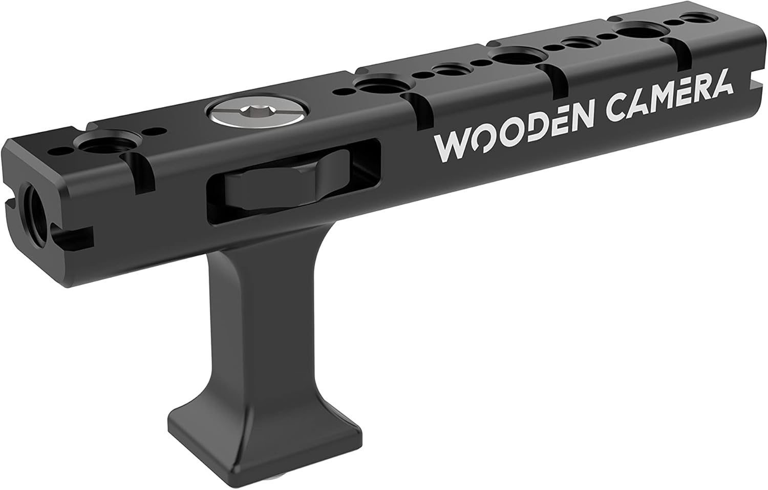 Wooden Camera Top Handle for 3/8"-16 Mounting Point, Lightweight Metal Top Handle with Ergonomic Design, Removable Safety Pins