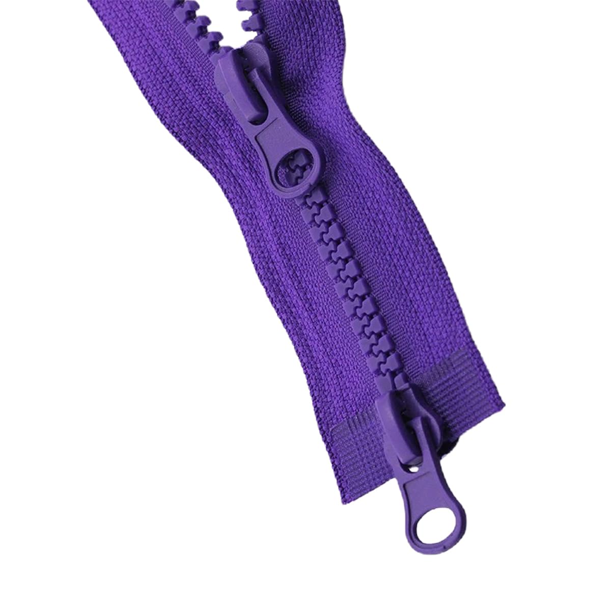 Cozylkx Double Slider Zippers #5 80cm Two-Way Open End Zips Long Resin Zippers for Sewing Crafts Garment Accessories (Purple)