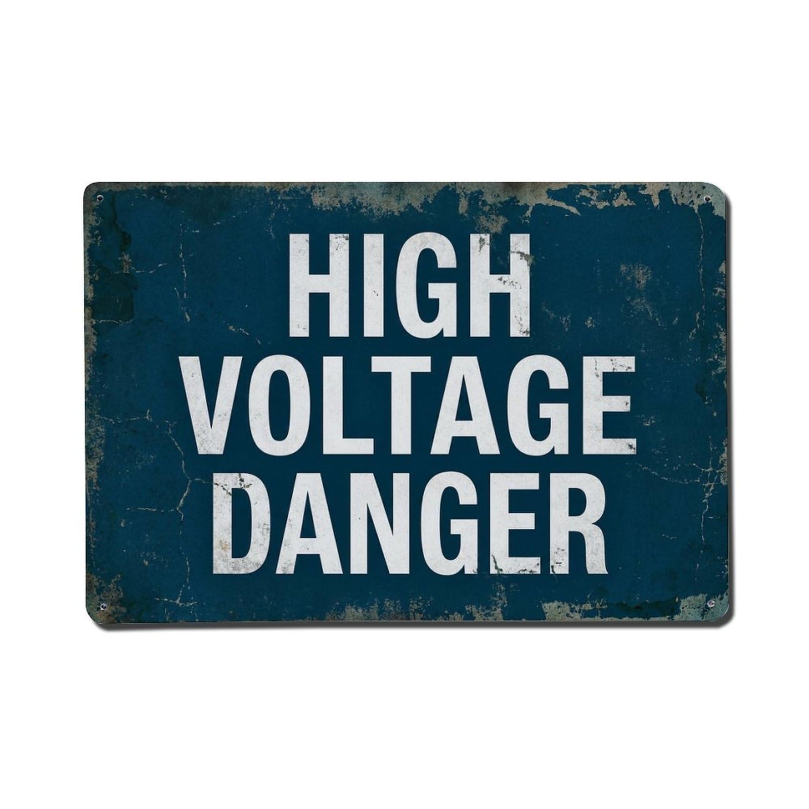 Vintage High Voltage Danger Metal Tin Sign