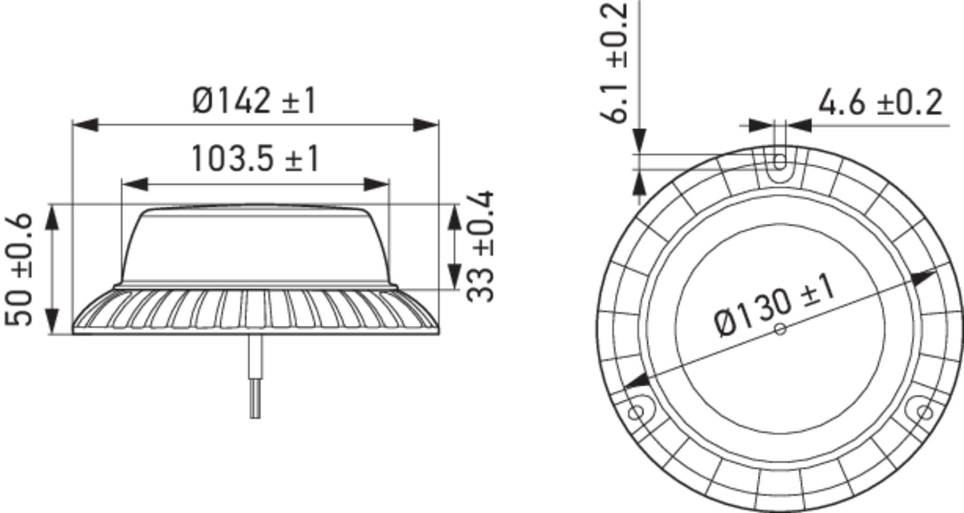HELLA VALUEFIT 2XD 357 980-001 LED-Luce identificazione lampeggiante, Slim, 12/24V, giallo, avvitato/Fissaggio magnetico, Cavo 3000mm, Spina estremità del cavo aperta