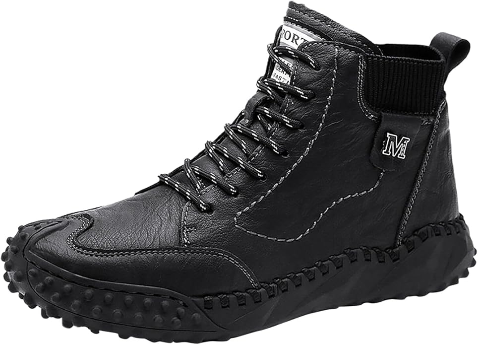 Men Business Casual Formal Dress Ankle Boots Large Pointed