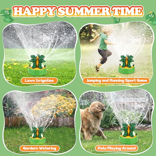 Dinosaurier Wassersprinkler für Kinder, Sprinkler Wasserspielzeug Garten, Rasensprenger, Wassersprenger, Wasserspielzeug Outdoor, Kinder Outdoor Spielzeug Garten