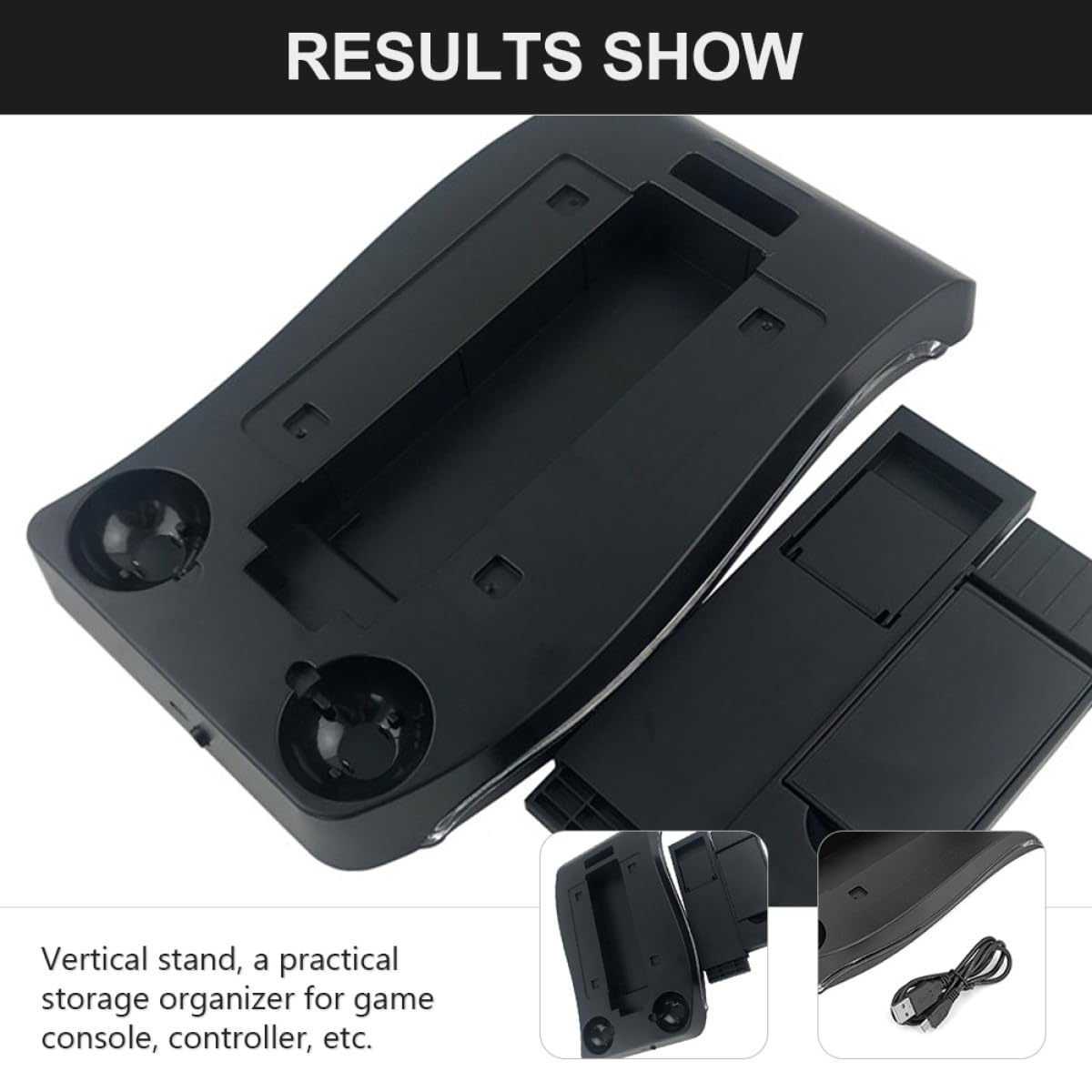 Zerodeko Station de Charge VR Support de Rangement et Fonction de Chargement Noire en Abs pour Console de Jeux VR pour Gaming à Domicile