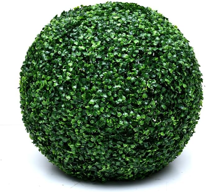 Valman 2 PCS 16 inch 4 Layers Artificial Plant Topiary Ball Decorative Balls for Backyard, Balcony,Garden, Wedding and Home Décor