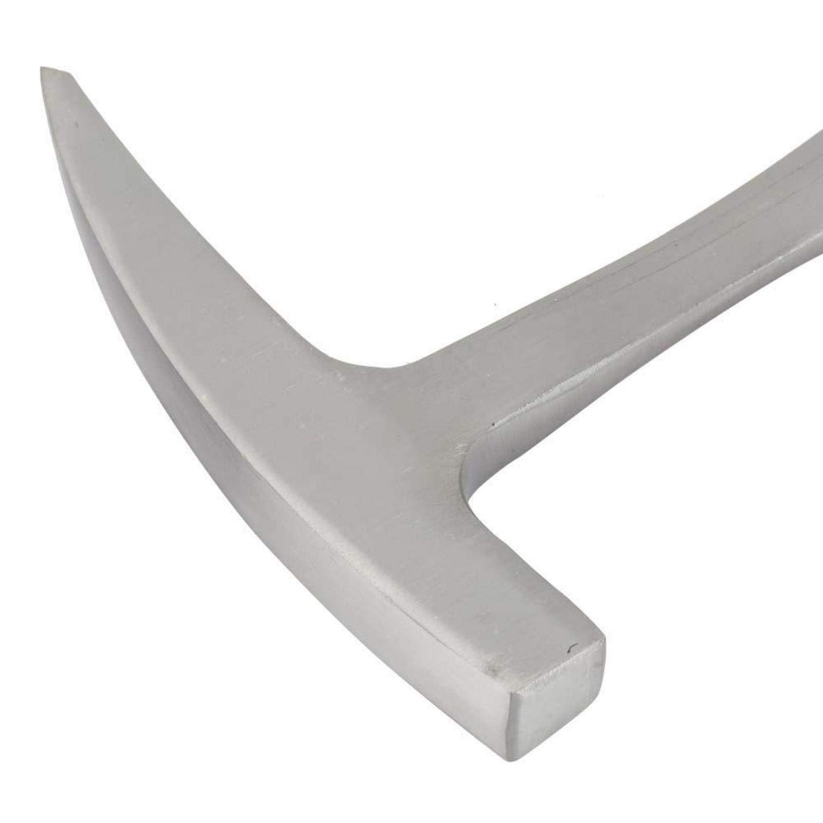 Martillo Geológico de Doble Cabeza Martillo de Exploración Martillo Puntiagudo de Cabeza Plana Empuñadura de Goma con Mango Amarillo, Superficie Pulida, 804-1028 G(L)
