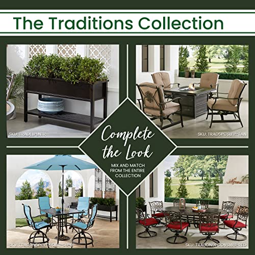 Hanover Traditions 18" Round Side End Table, Cast Aluminum, Bronze Finish, All-Weather-Tradsdtbl, 1 Piece #TOP4