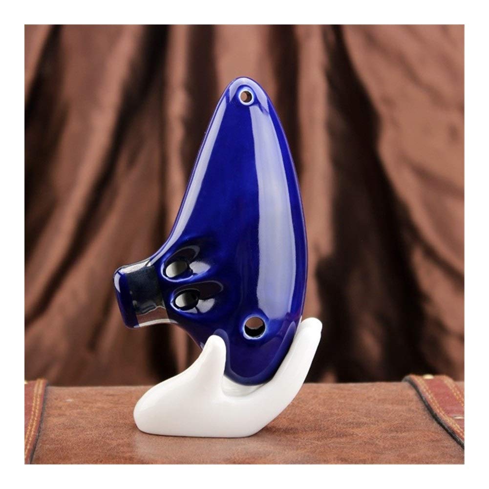Instrumento Ocarina de 16 agujeros, instrumento profesional de ocarina ocarina práctico (color azul)