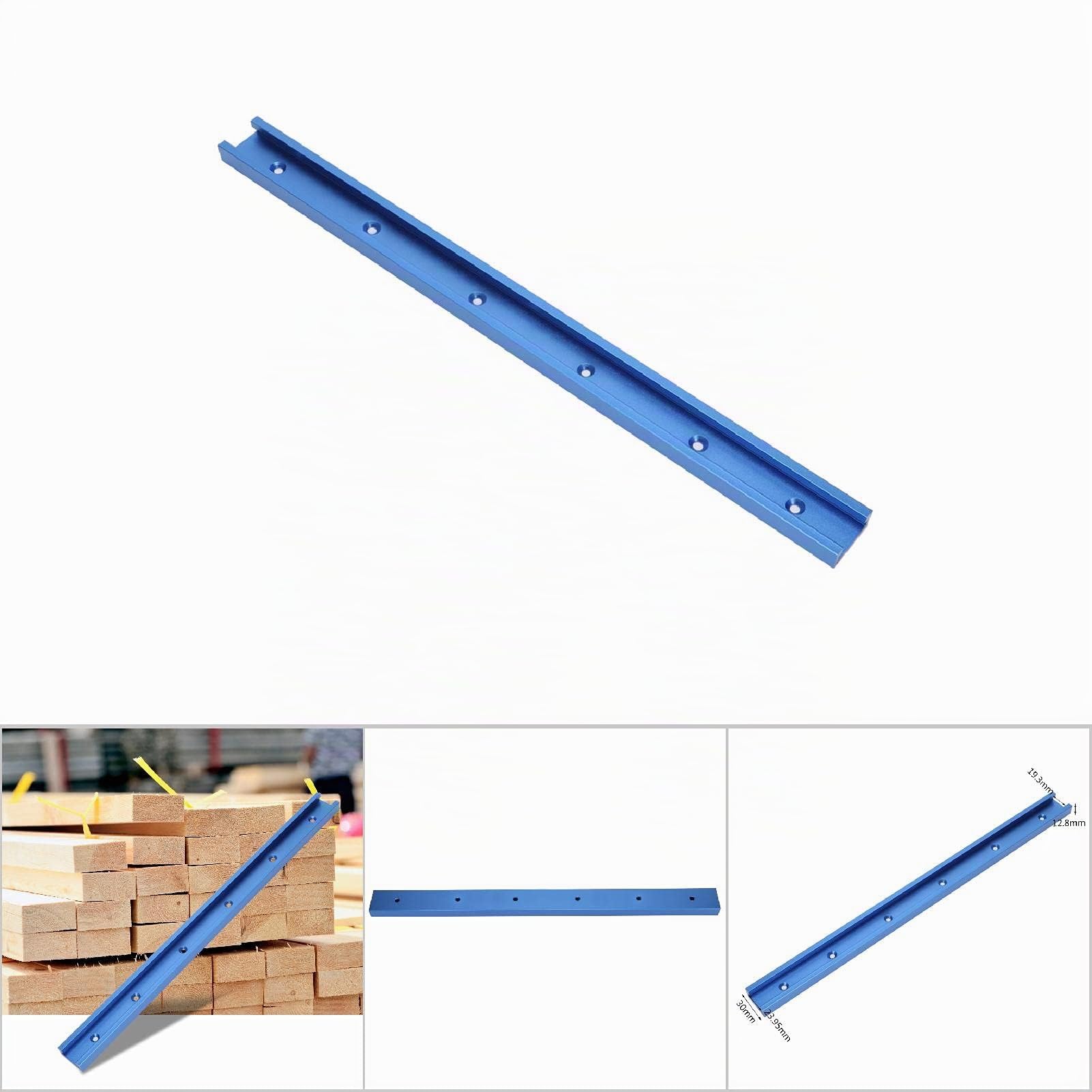 YWBL-WH Lot de 2 rails en T en aluminium 1000 mm pour le travail du bois ou la scie de table