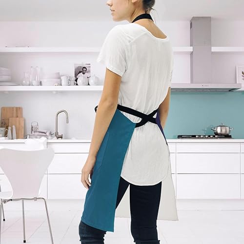 Miniatura 3 de RPLIFE Delantales azules Salvia, delantal impermeable, delantales para hombre, para cocinar, delantal de cocina