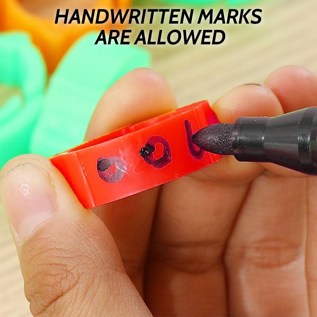 JEYORZY 60 Piezas Anillas para Gallinas, Anillos de Marcado para Pollos, Gansos, Patos
