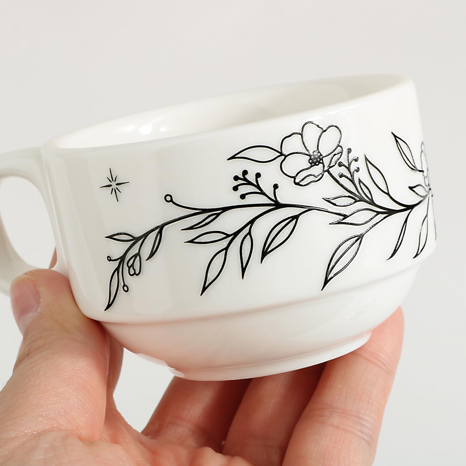 Rub On Stickers met bloemen, 6 stuks, A5-stickers, folie