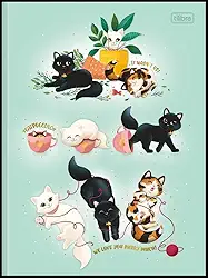 Caderno Brochurao Capa Dura Purrfect Cats 80Fls Pct Com 05 109280