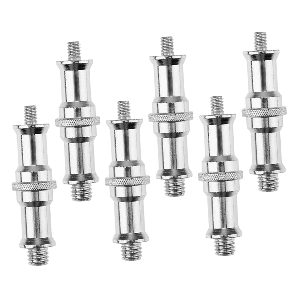 CIYODO 6pcs Transfer Screw Hot Shoe Adapter Cold Shoe Adapter Studio Light Stand Screw Threaded Screw Adapter Spigot Spigot Screw Flash Light Stand Screw Aluminum Alloy Silver