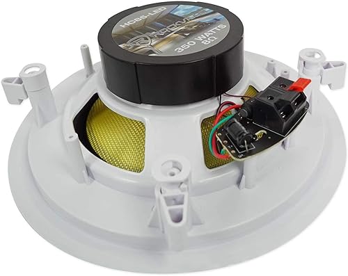 Miniatura 5 de Rockville Par de altavoces de cine en casa HC85-LED de 8 "700 vatios en el techo con LED rojo