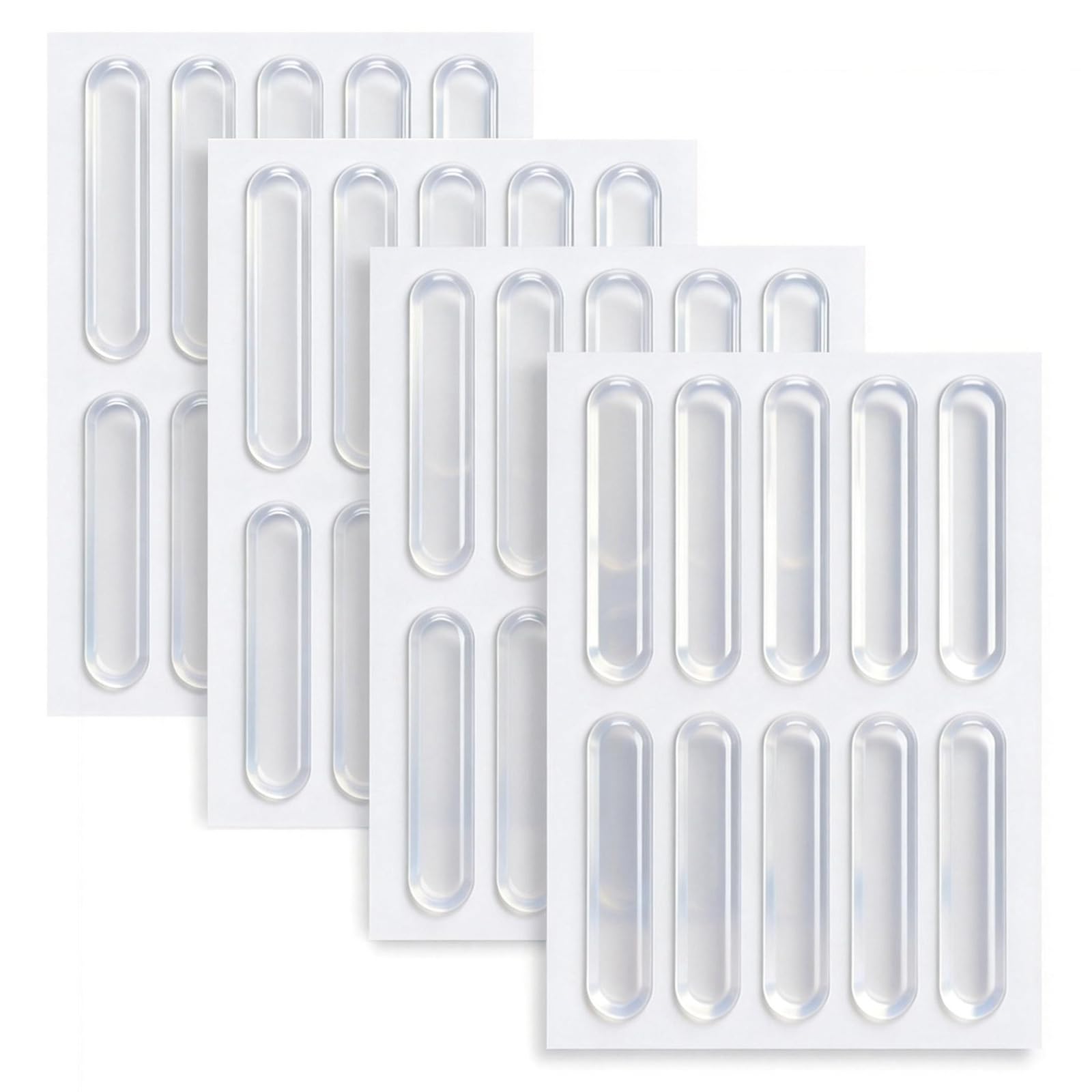 Chersun 40 Pcs Silicone Furniture Bumpers, 63Mm Door Pads Stop Slamming, Adhesive Door Silencer, Clear Protector For Protect Surface Friction Scratches, Soft Cabinet Bumper Pads For Drawers, Shelves