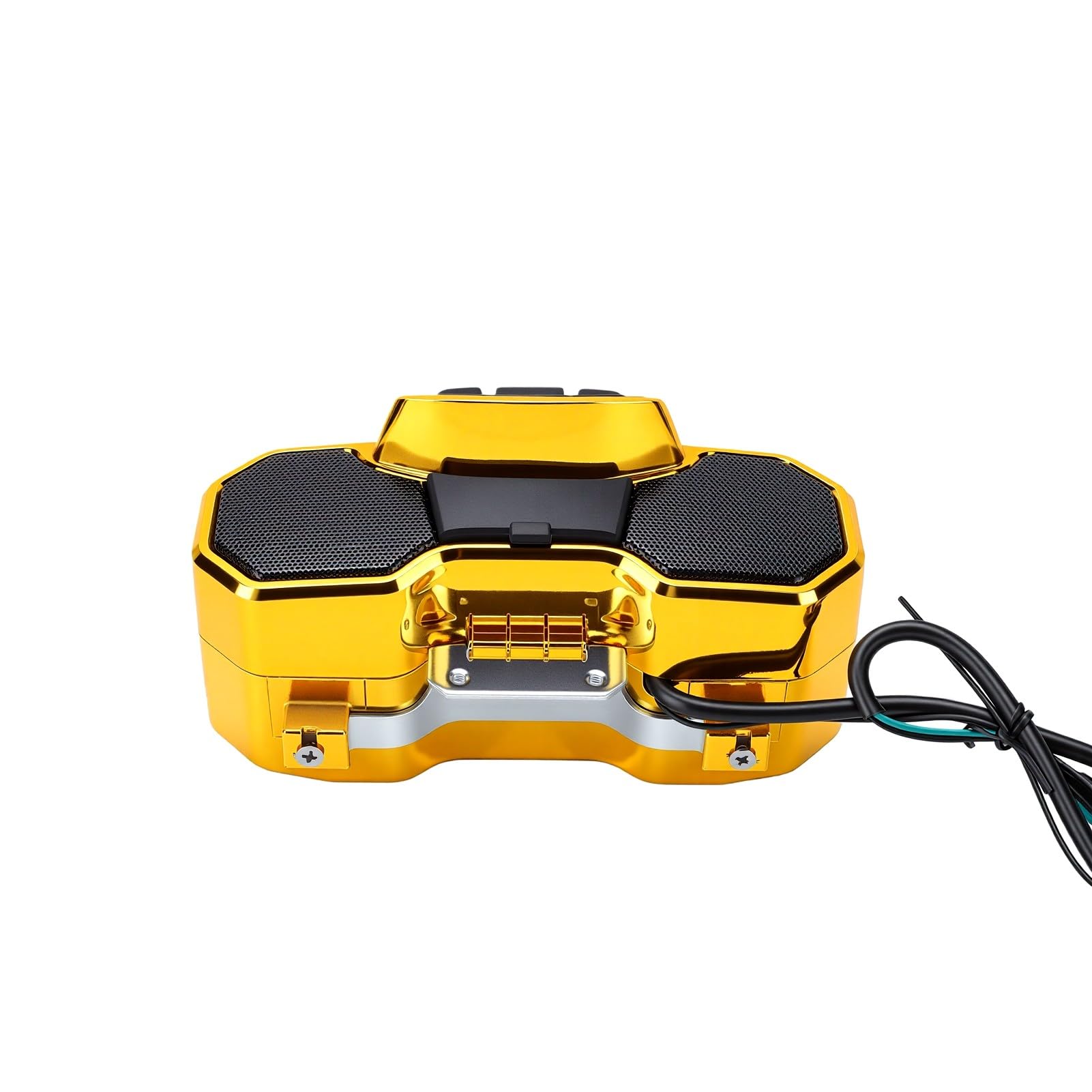 Generic Głośnik Motocyklowy Wodoodporny Subwoofer Bluetooth Odtwarzacz Muzyki do Montażu na Kierownicy 2x10W ABS Metal