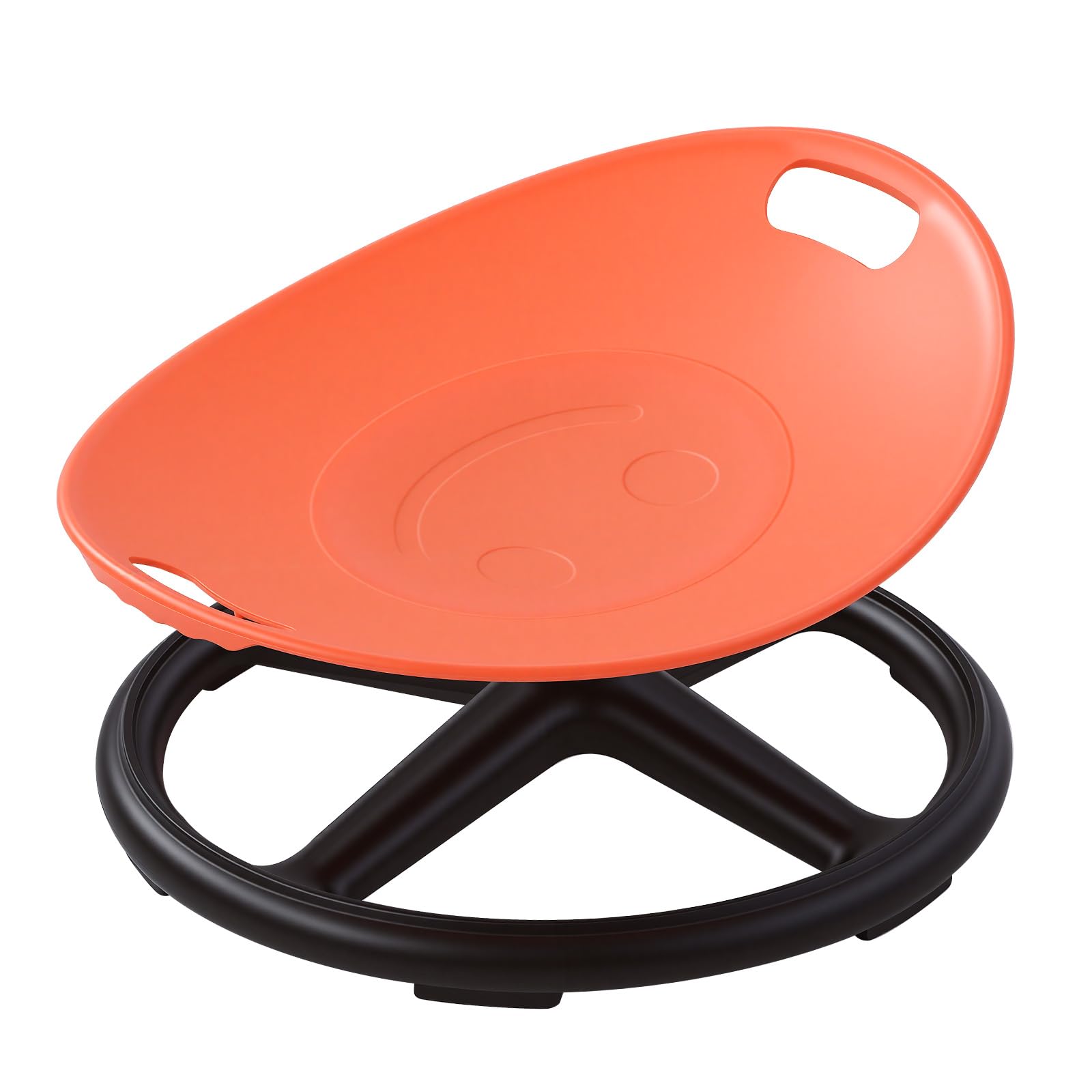 Panana Kids Swivel Chair,Modern Design, Indoor Floor Seating with 360 Degree Rotation Base, Safety Handle & Non-Slip Design,Children's Spinning Seat for Sensory Balance Coordination (Orange)