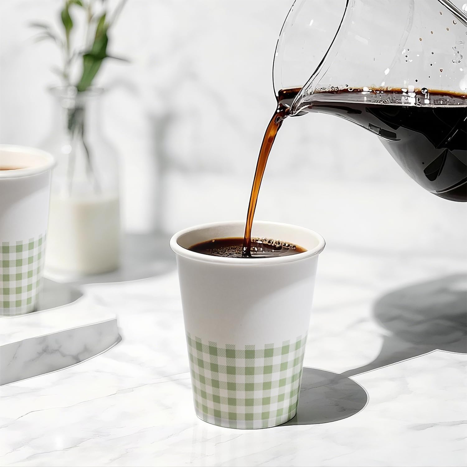 150 Pack 8 oz Disposable Paper Coffee Cups for Cold and Hot Drinks, Parties, Picnic, Cafes，Party，Office - Image 4