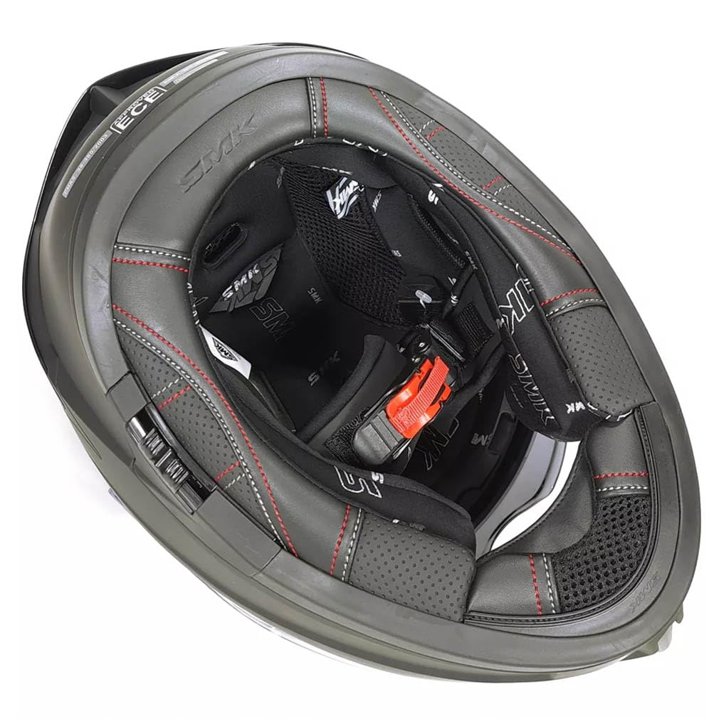 Casco de Moto Integral SMK Typhoon SV Reptile Rojo con Visor Solar - Homologado ECE 22.06 - Designed
