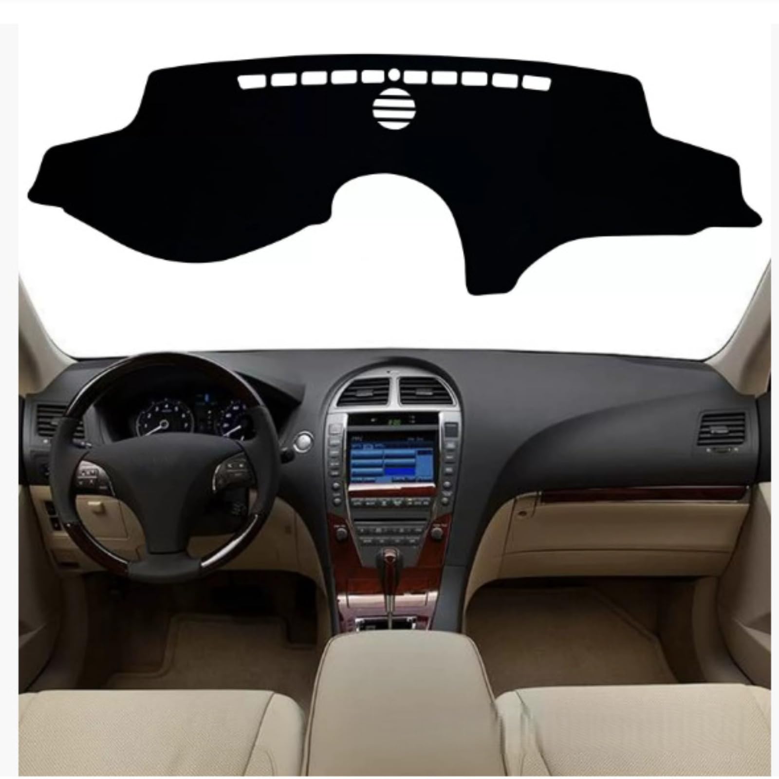 Pokrywa deski rozdzielczej dla Lexus ES240 ES350 2007-2012 RHD, mata antypoślizgowa osłona przeciwsłoneczna dywan dywanik Pad konsola środkowa czarny