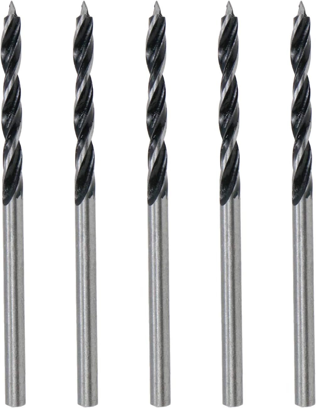 HONJIE 3mm Wood Drill Bit 3 Point Woodworking Drill 5pcs