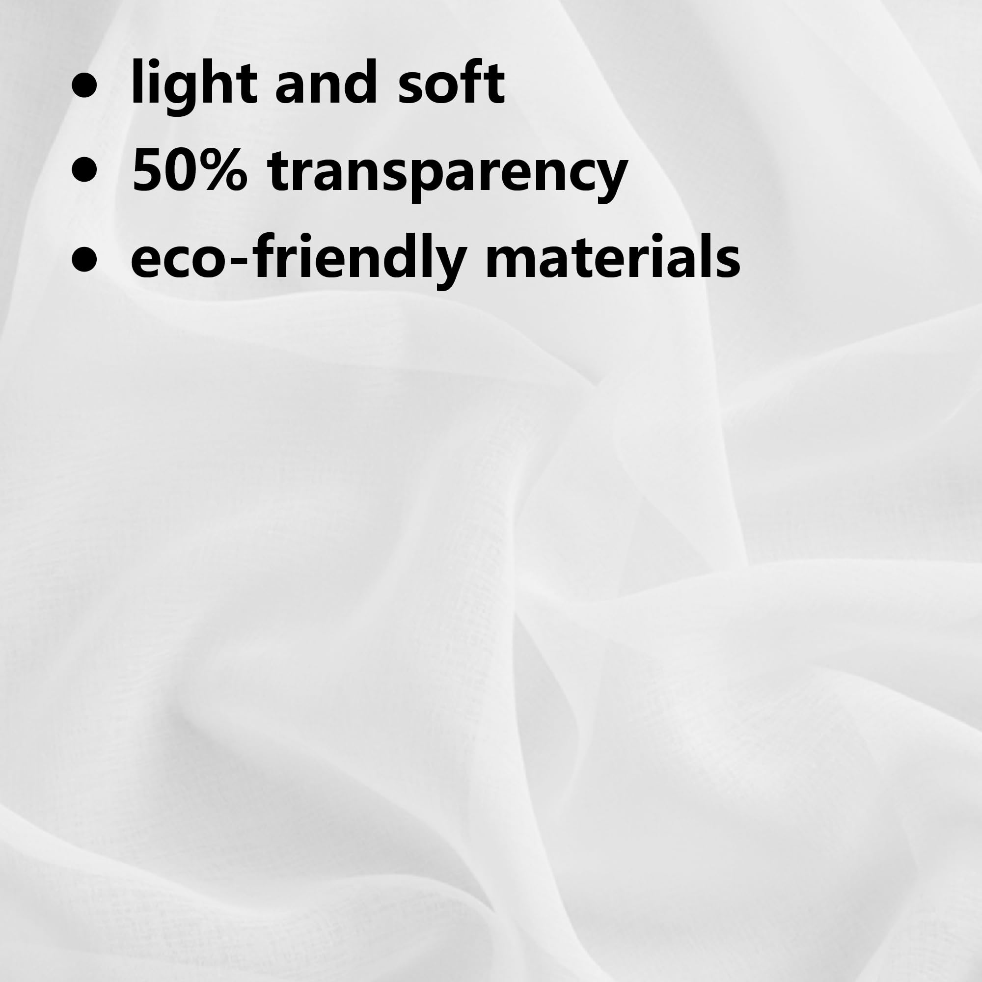 Vorhänge Halbtransparent 650 x 220 cm aus Voile Vorhänge Wohnzimmer Ösen Modern Und Langlebig, Größe Und Farbe Wählbar für Schlafzimmer, Wohnzimmer, Küchenschrank, Weiß