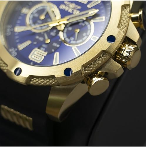 Miniatura 7 de Invicta 19659 I Force reloj chapado en oro 18K por ionización con correa de poliuretano negro para hombre