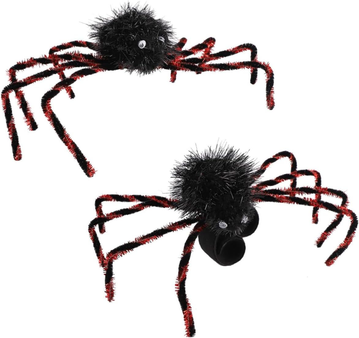 1set Halloween Spider Decorations Unique Spider Brooch Slap Bracelet for Festive Parties for Photo Props and Themed Events