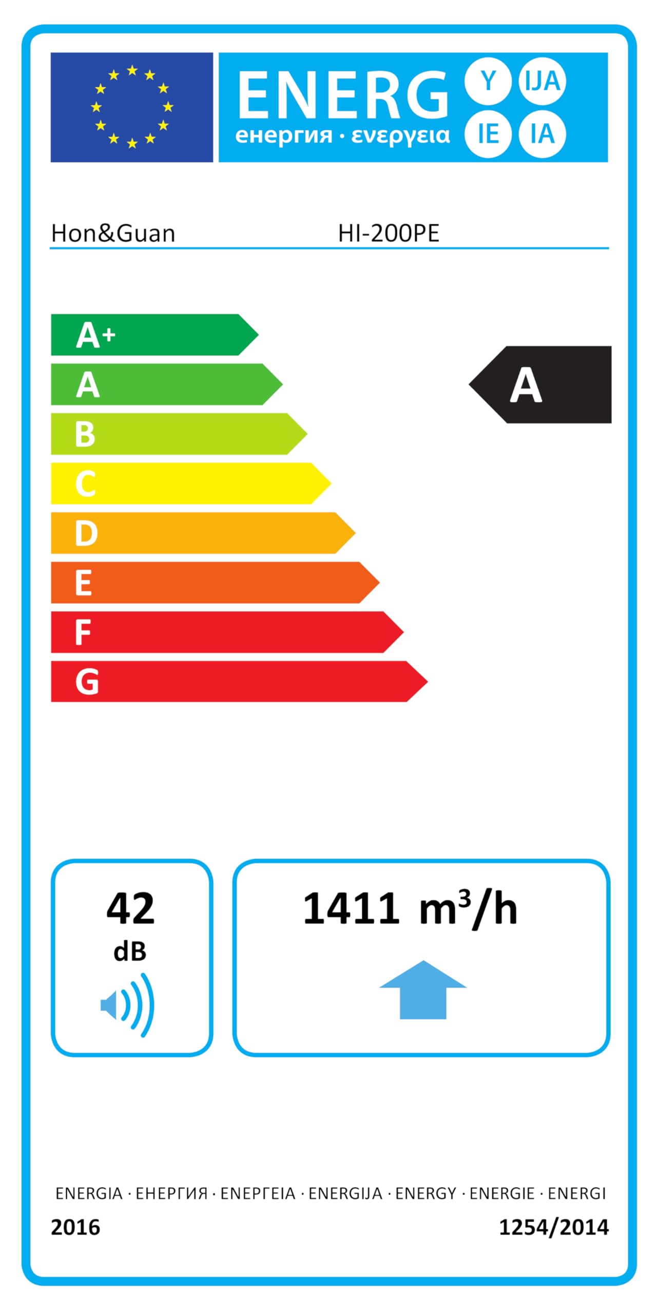 Hon&Guan HI-PE - Ventilatore tubolare 200 mm, super volume di aria, 1411 m³/h, risparmio energetico, motore EC, silenzioso, ventola di ventilazione per tenda, serra, garage, cucina, ventilazione