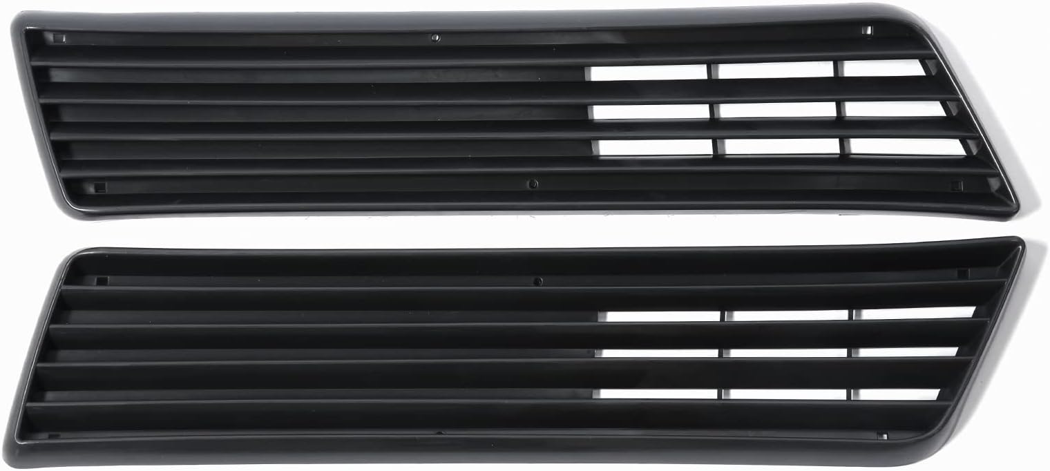 ATRACYPARTFront Bumper Grille Cover 2pcs Black, Replacement for 1982-1984 Pontiac Firebird Trans Am, Replaces# HTAUS995