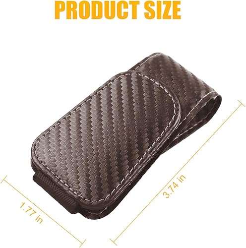 Miniatura 56 de AICEL Soportes para lentes de sol para visera solar de automóvil, soporte de cuero para colgar gafas, soporte magnético para lentes y clip