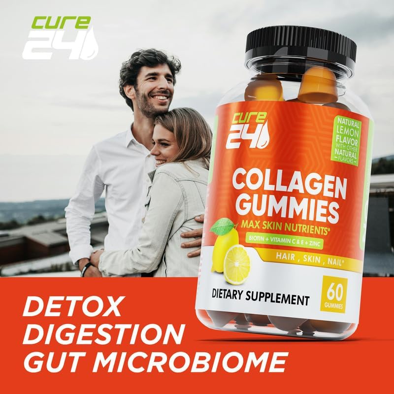 Miniatura 7 de Gomitas de colágeno con zinc, vitamina C y biotina, suplemento de péptidos de colágeno que promueve el cabello, las uñas, la piel, los huesos y las