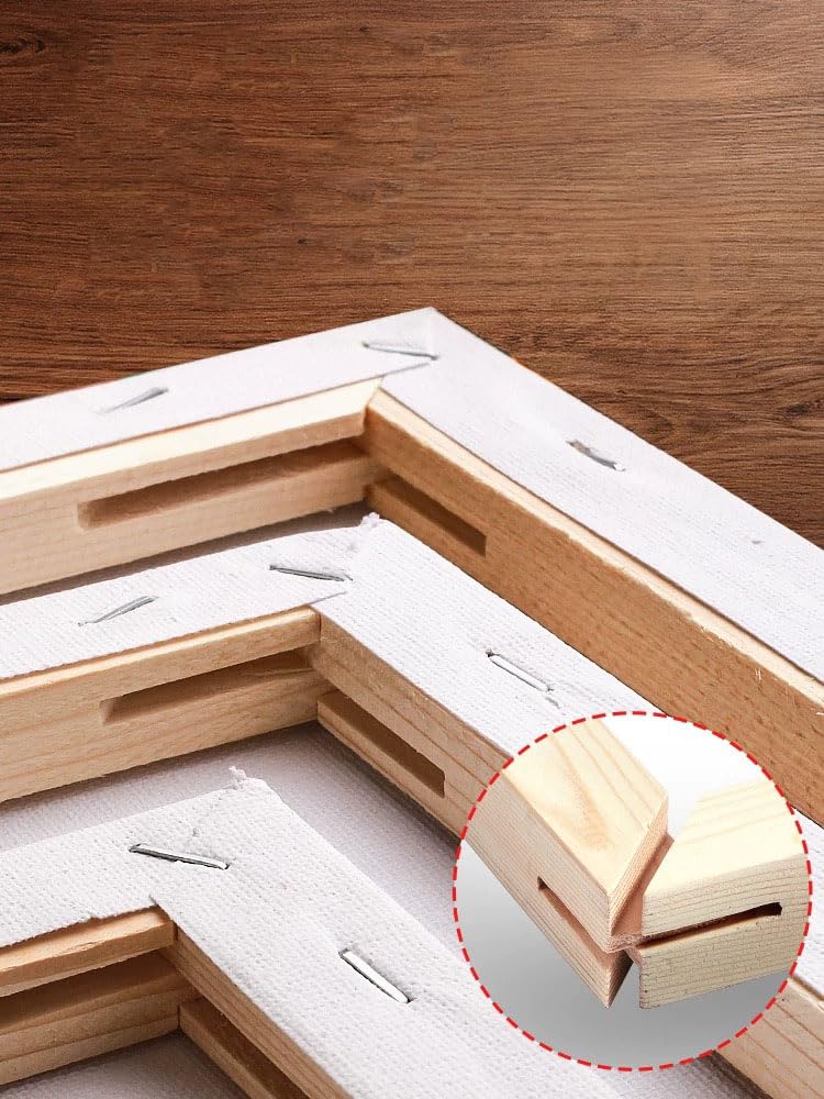 SNOWDVANCE - Lienzos Preestirados para Pintar 20 x 20 cm - Set de 10 pc - 100% Algodón - Bastidor de Madera - Sin Ácidos - Para Óleo, Acrílico y Acuarela