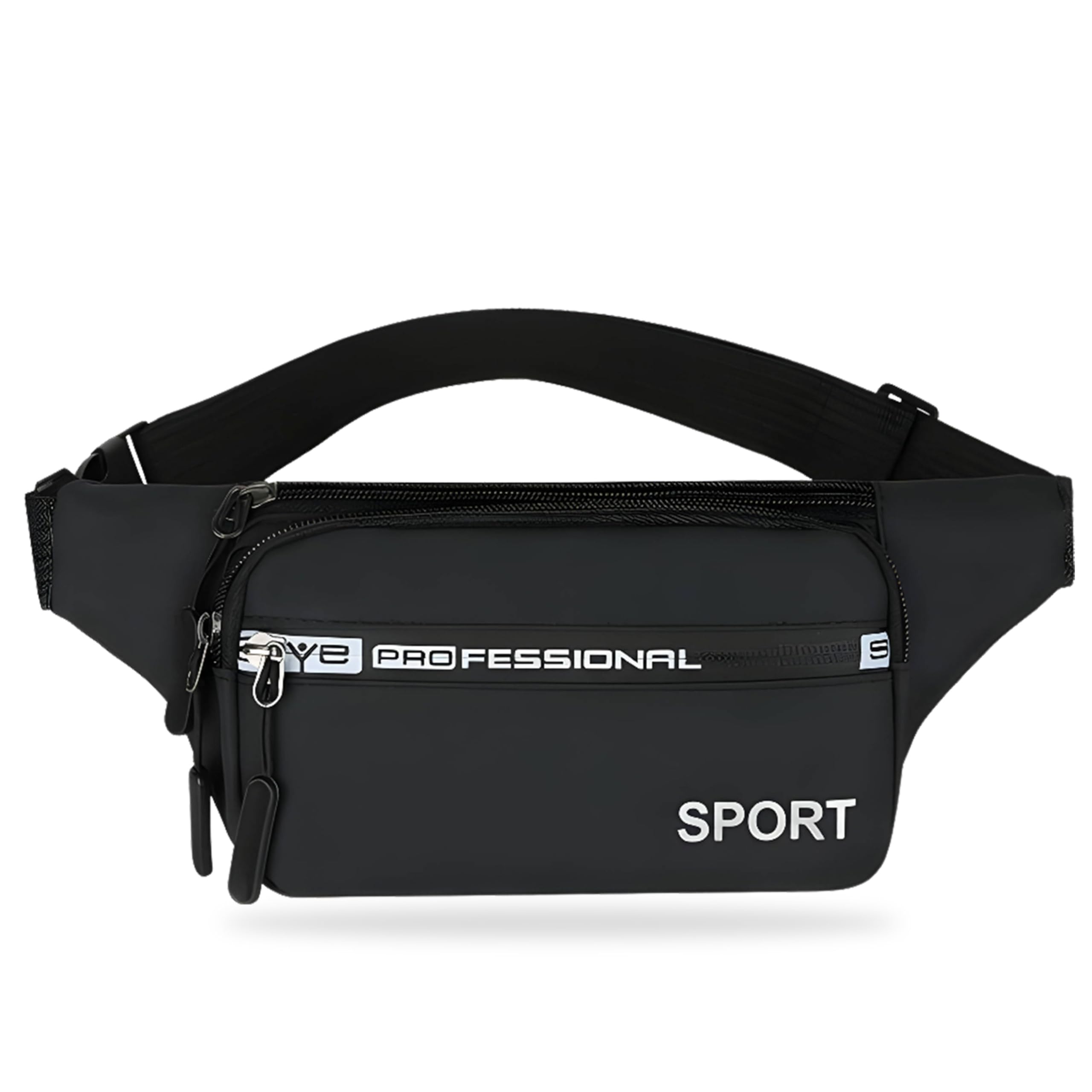 Premium Unisex Waist Bag for Men and Women - Stylish Fanny Pack, Chest Bag, Running Waist Pac (Black)-image-8