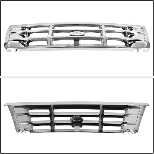 Miniatura 6 de DNA MOTORING ZTL-Y-0292-SL Rejilla de parachoques delantero compatible con 92-96 Bronco  F150  F53  F59, 92-97 F Super Duty  F250  F350, cromo
