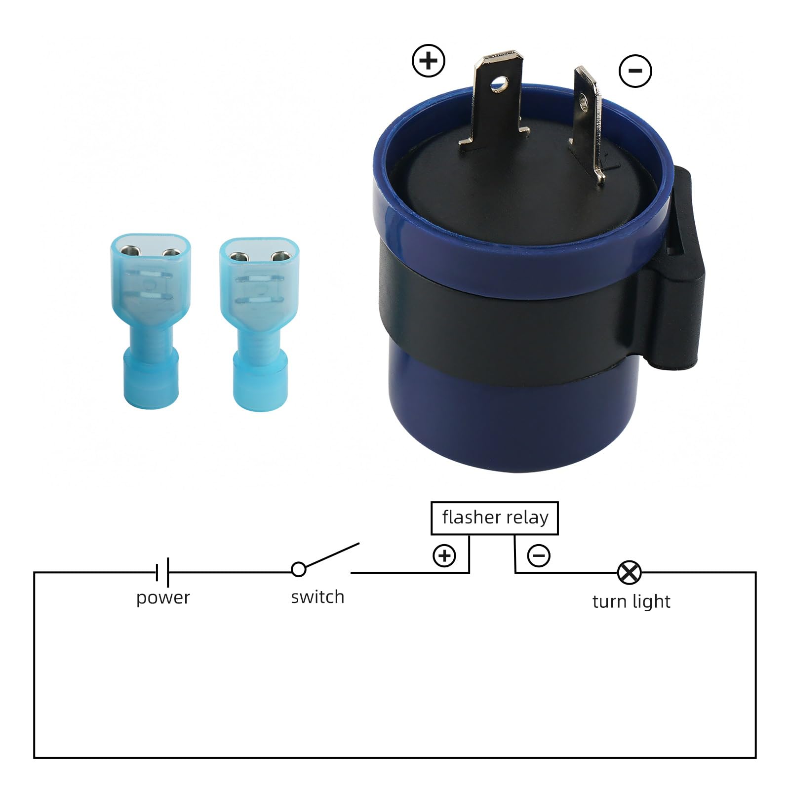 Interruptor moto Ajuste para Suzuki TS 50 75 90 125 185 250 400 relé de señal intermitente para motocicleta giro(2 piece)