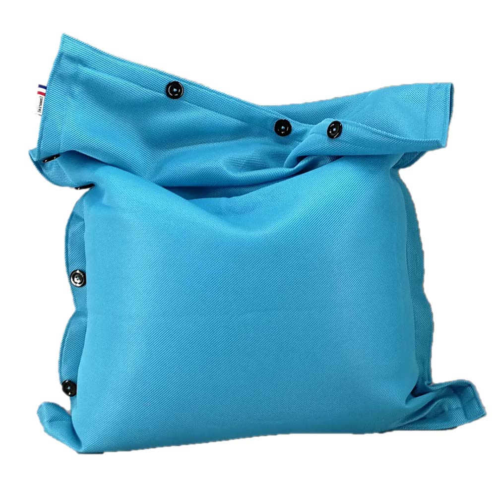 Pouf Géant Flottant Tissu Mesh3D Bleu - 125 x 175 cm - Polyester - Piscine/Extérieur/Intérieur - Housse Lavable - Fabriqué en France