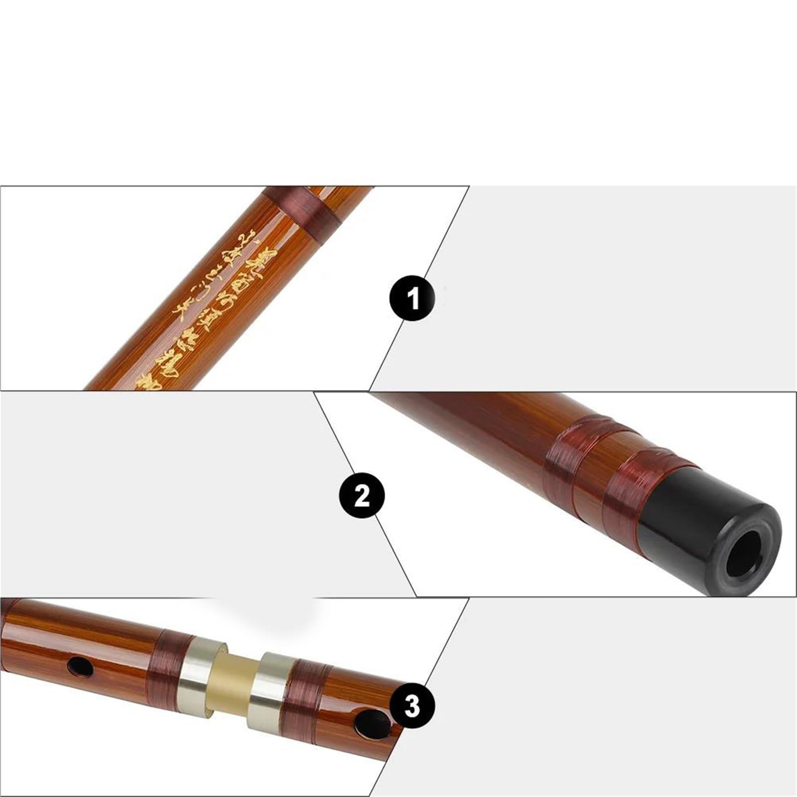 Początkujących Flet Bambusowy Instrument w stylu chińskim flet bambusowy odpowiedni dla początkujących do nauki gry na tradycyjnych instrumentach 5 sztuk opcjonalnie(G48.5X2cm)
