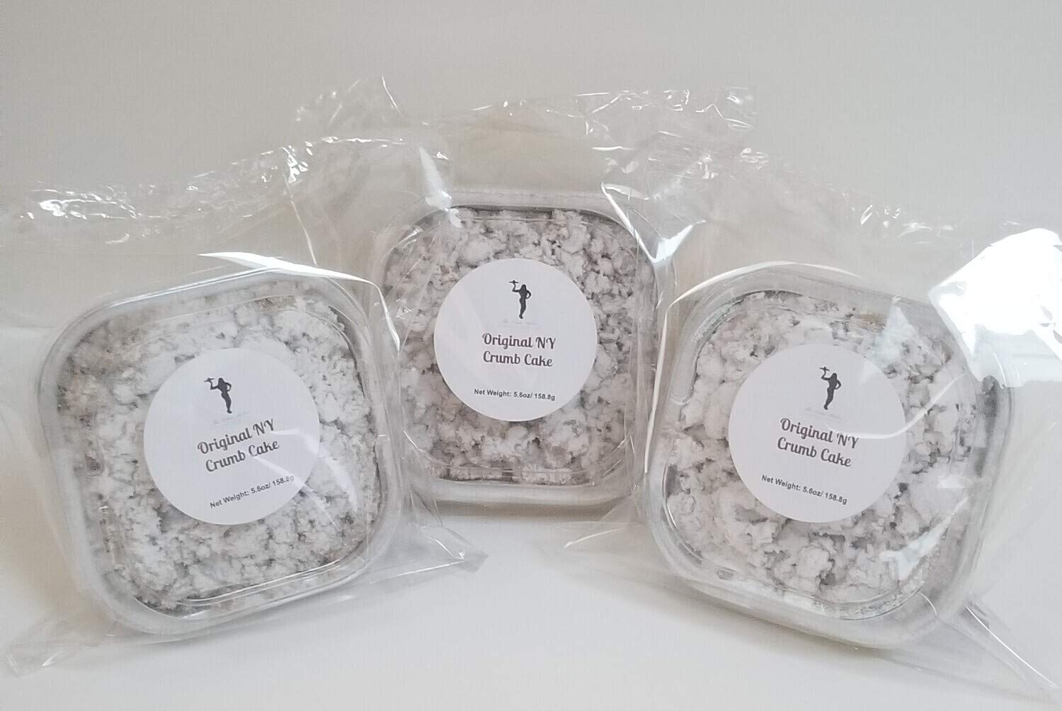 Sugar Free Original Crumb Cake Baked To Order 2 Serving Size 3"x 3" Box of 6 Delicious Gourmet Pastry Desserts Fresh To Your Door