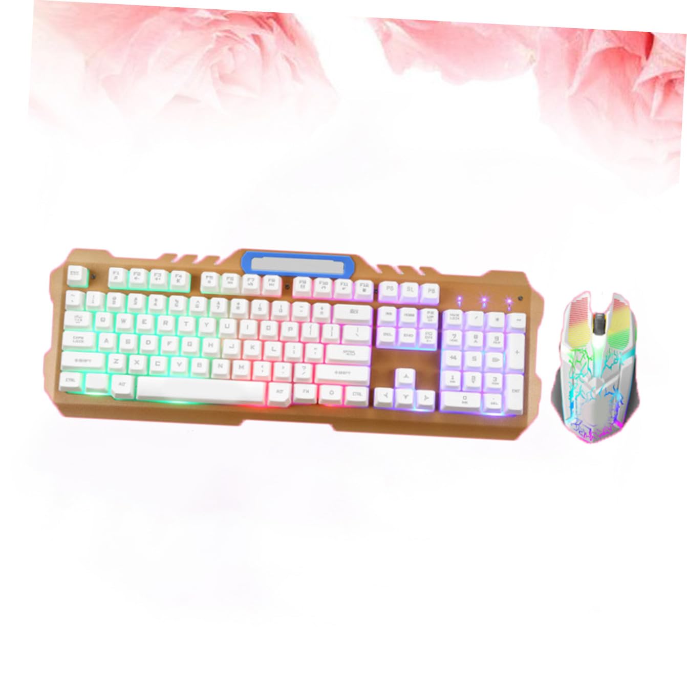 DOITOOL Conjunto De Teclado y Retroiluminados Teclado Mecánico con Ratón USB Cómodo para Teclas y Cómodos para Uso Computadora