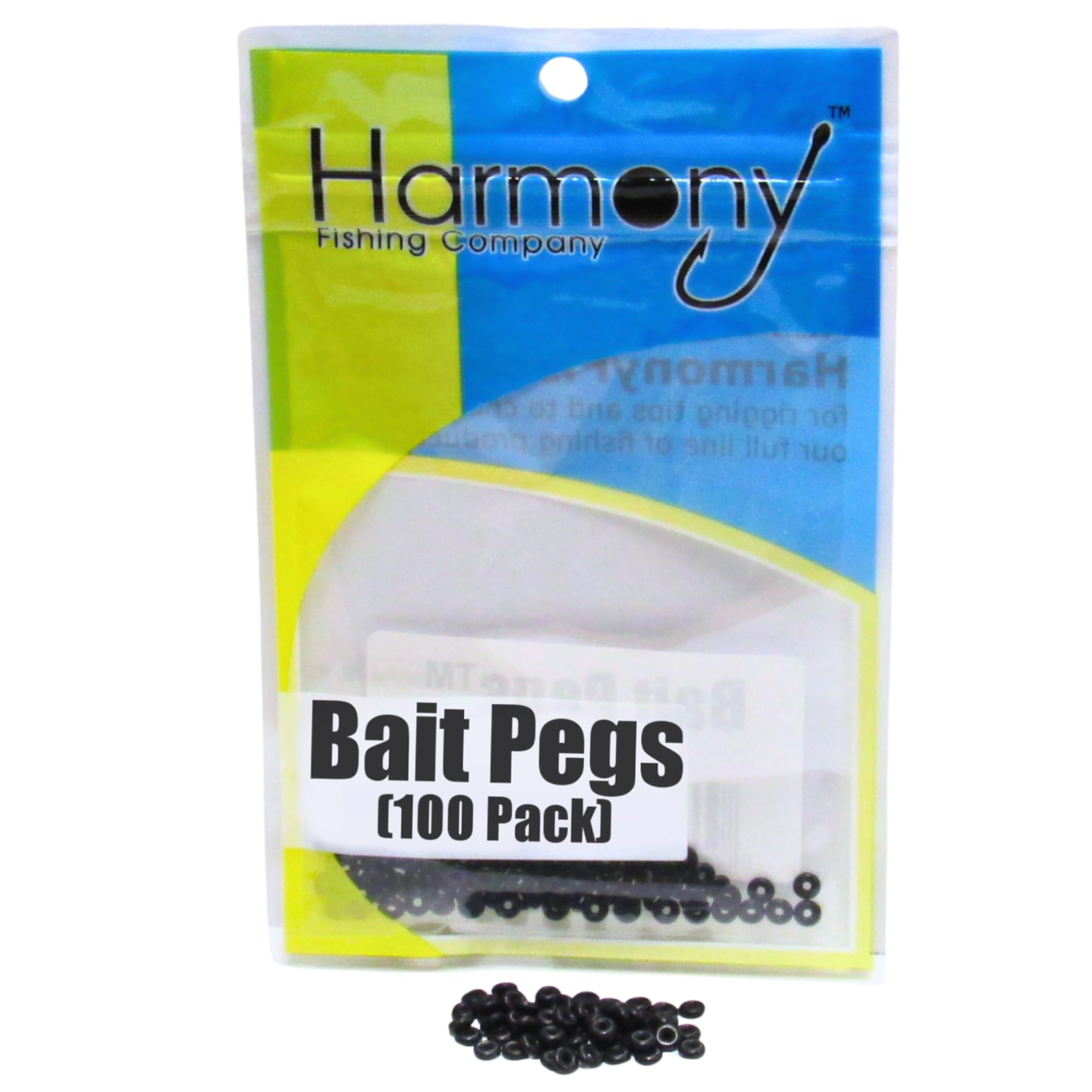 Bait Pegs (100 Pack) - Rubber pegs for Pegging Soft Plastic Fishing Lures to Hooks, jigs, chatterbaits, etc [Select Size]
