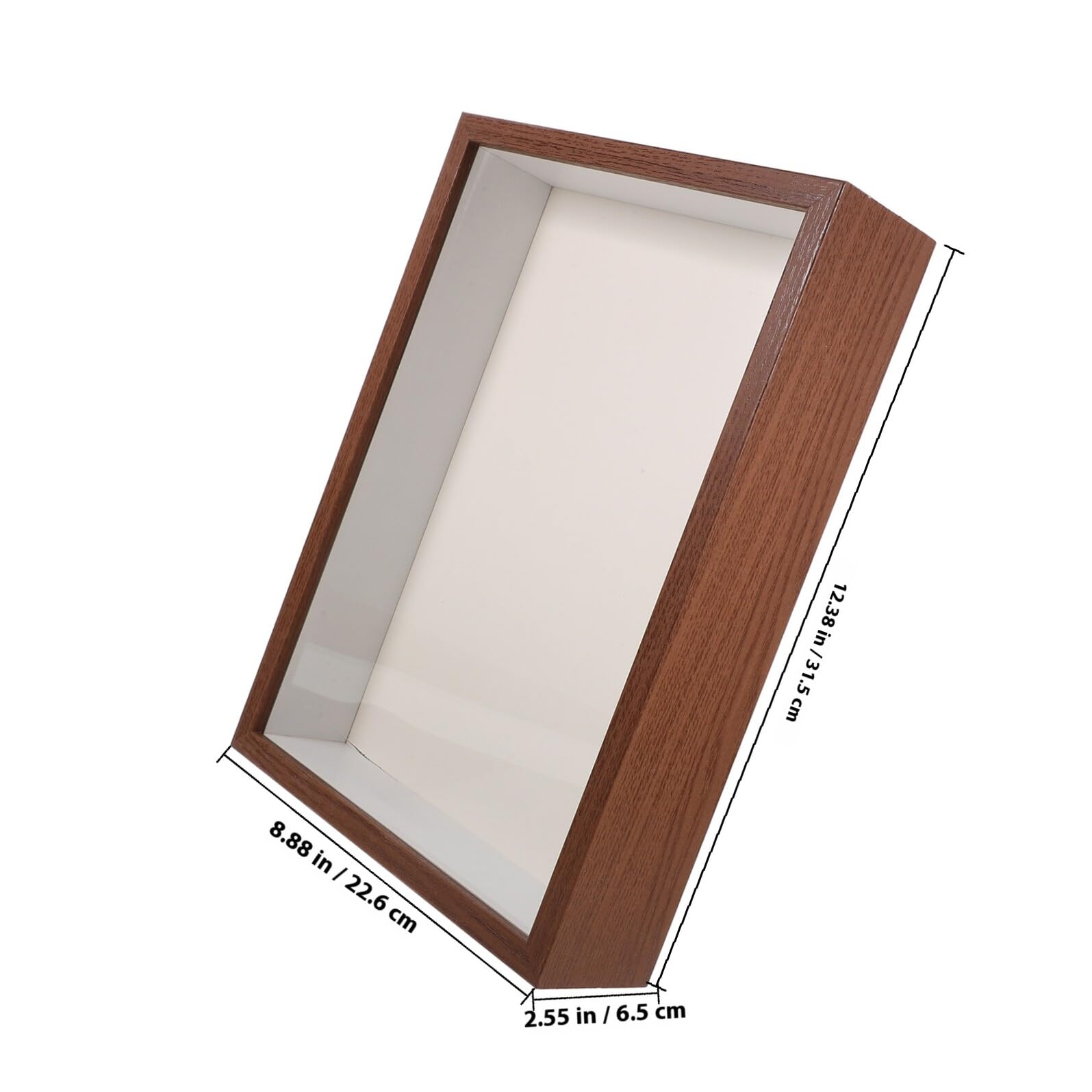 Generico Cornice Espositiva in Legno A4 per Fiori Secchi Vetro Trasparente, Cornice Decorativa Fai da Te per Foto, Vetrina Artistica per Arredamento Casa e Ufficio